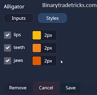 Color and Width Settings