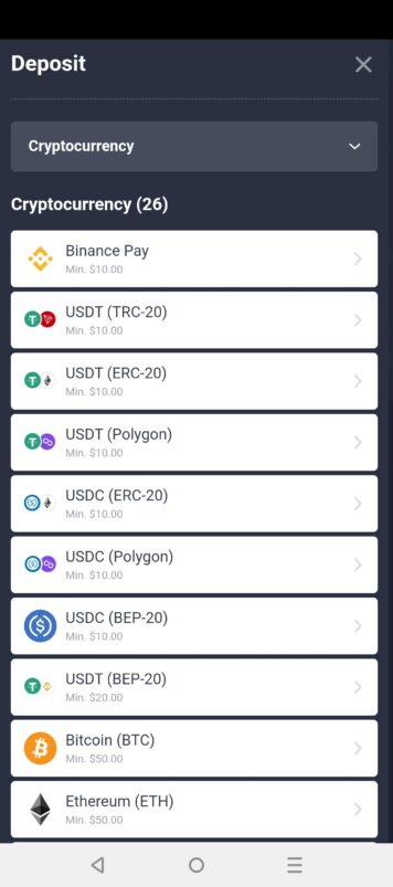 deposit and withdrawal