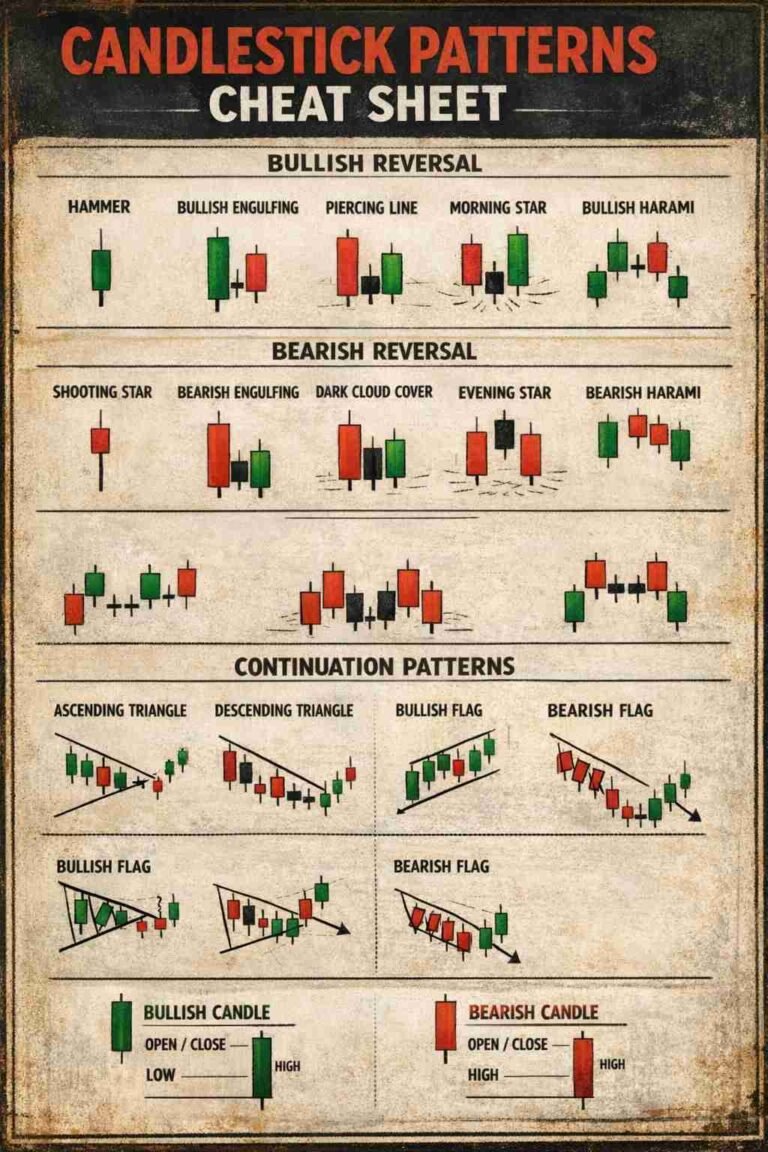 Candlestick Patterns Cheat Sheet